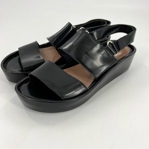 “Jeffery Campbell” Platform Wedged Sandals Black Size 9